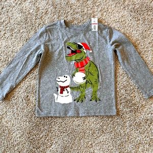 Christmas Dinosaur T-Shirt 4T